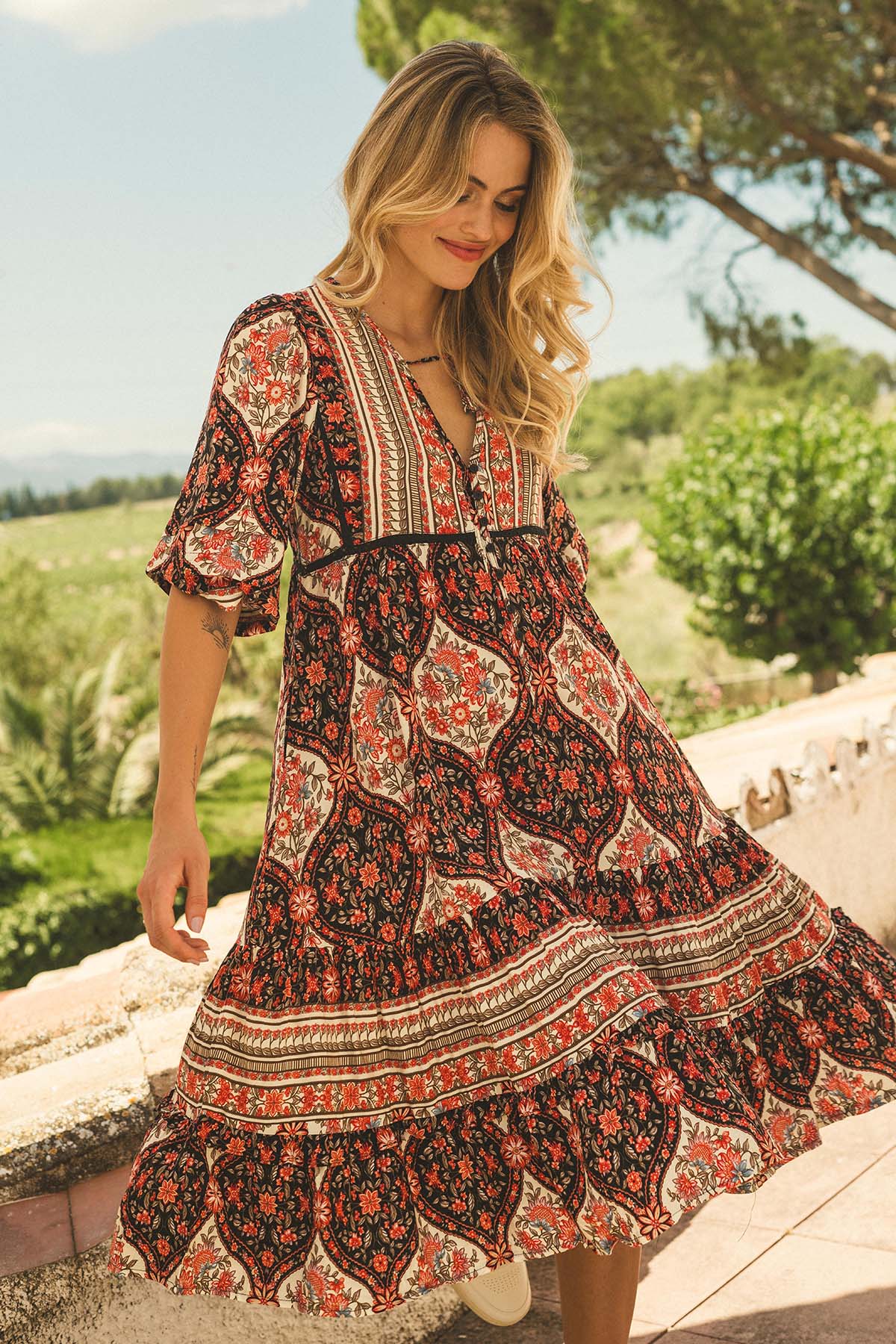 Aisha Floral Tunic Dress – L'Atelier London